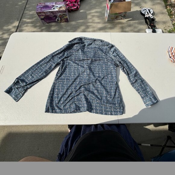 Long Sleeve Button Up Blouse (Size: XL) - Picture 2 of 3
